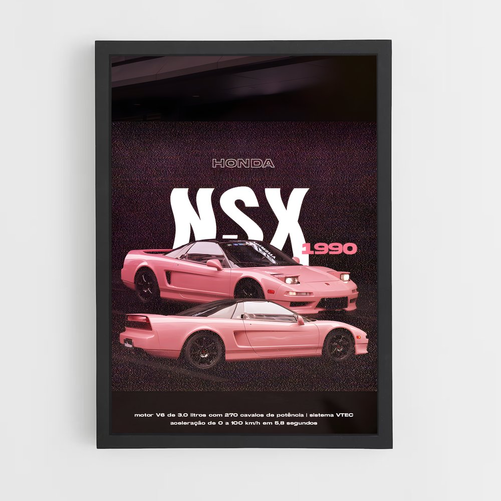 Poster Pink Racer X2 – affiche Honda (vue 2)